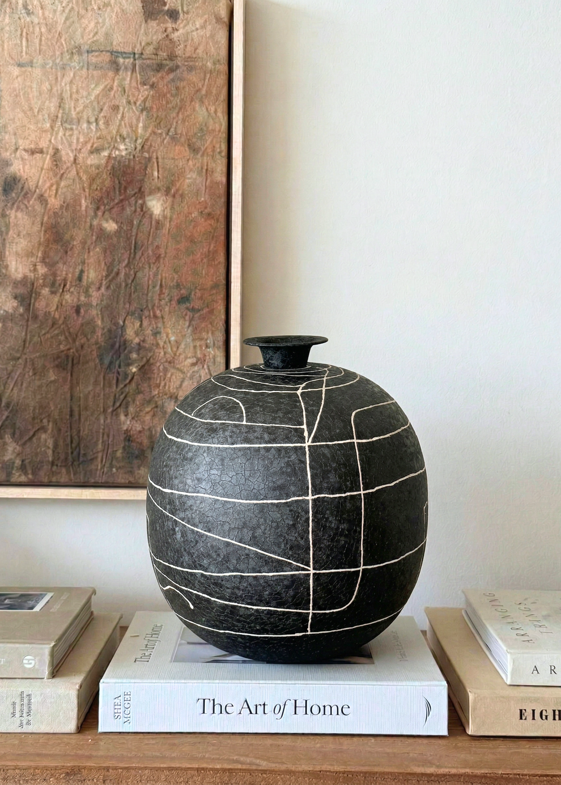 Dune Obsidian Vase - Black (Large)