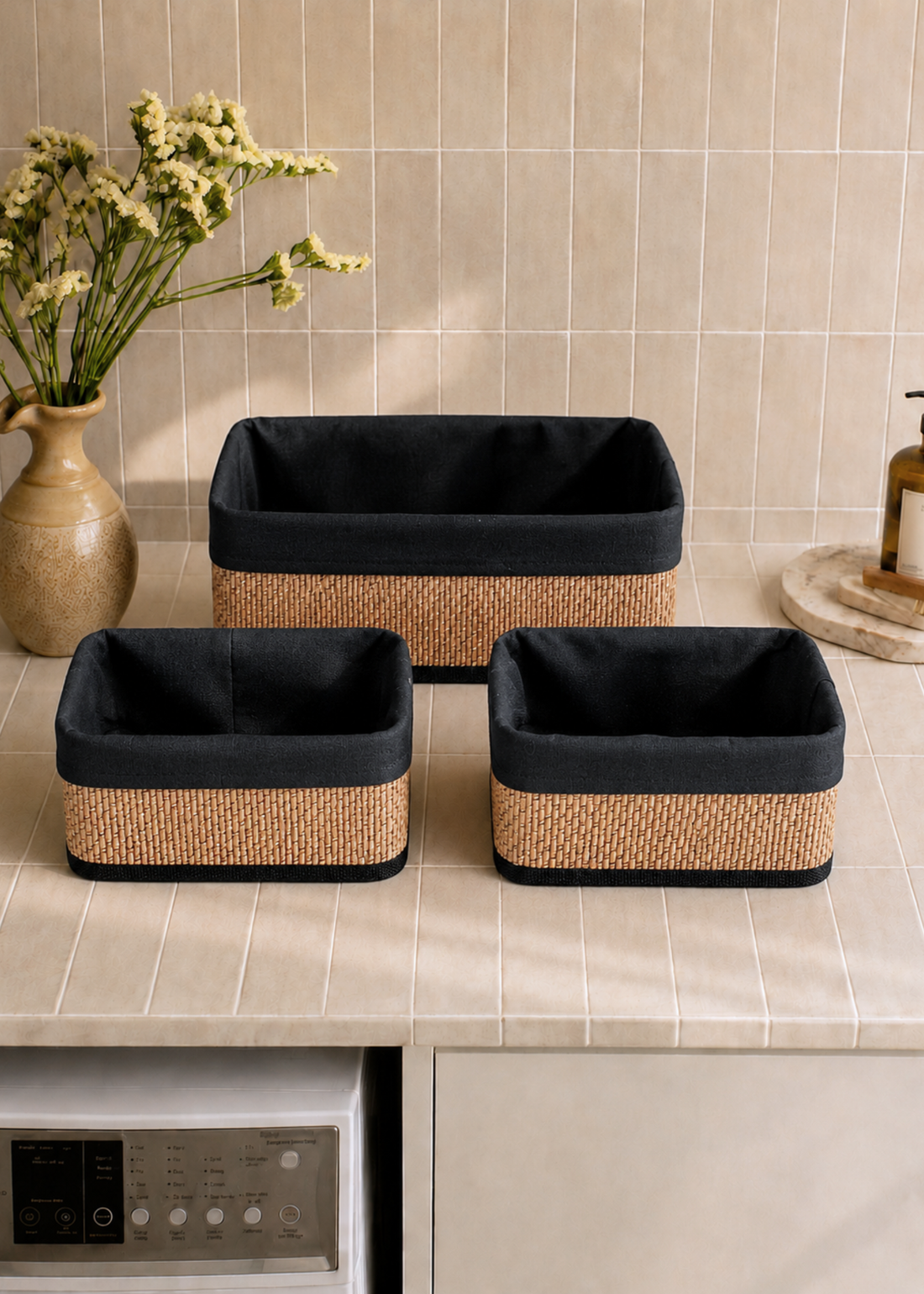 Kairo Baskets -  Black &amp; Brown (Set of 3)
