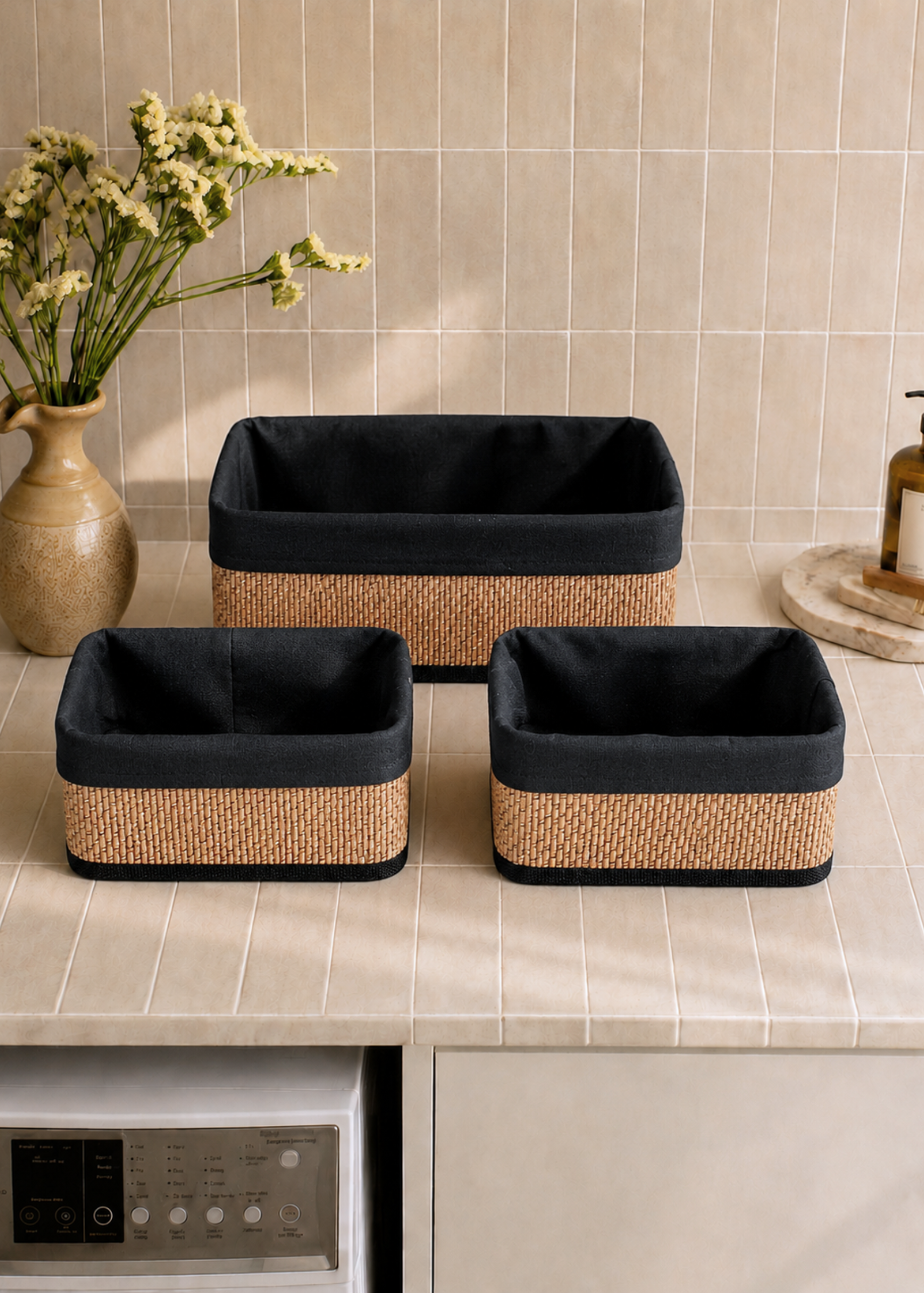 Kairo Baskets -  Black &amp; Brown (Set of 3)