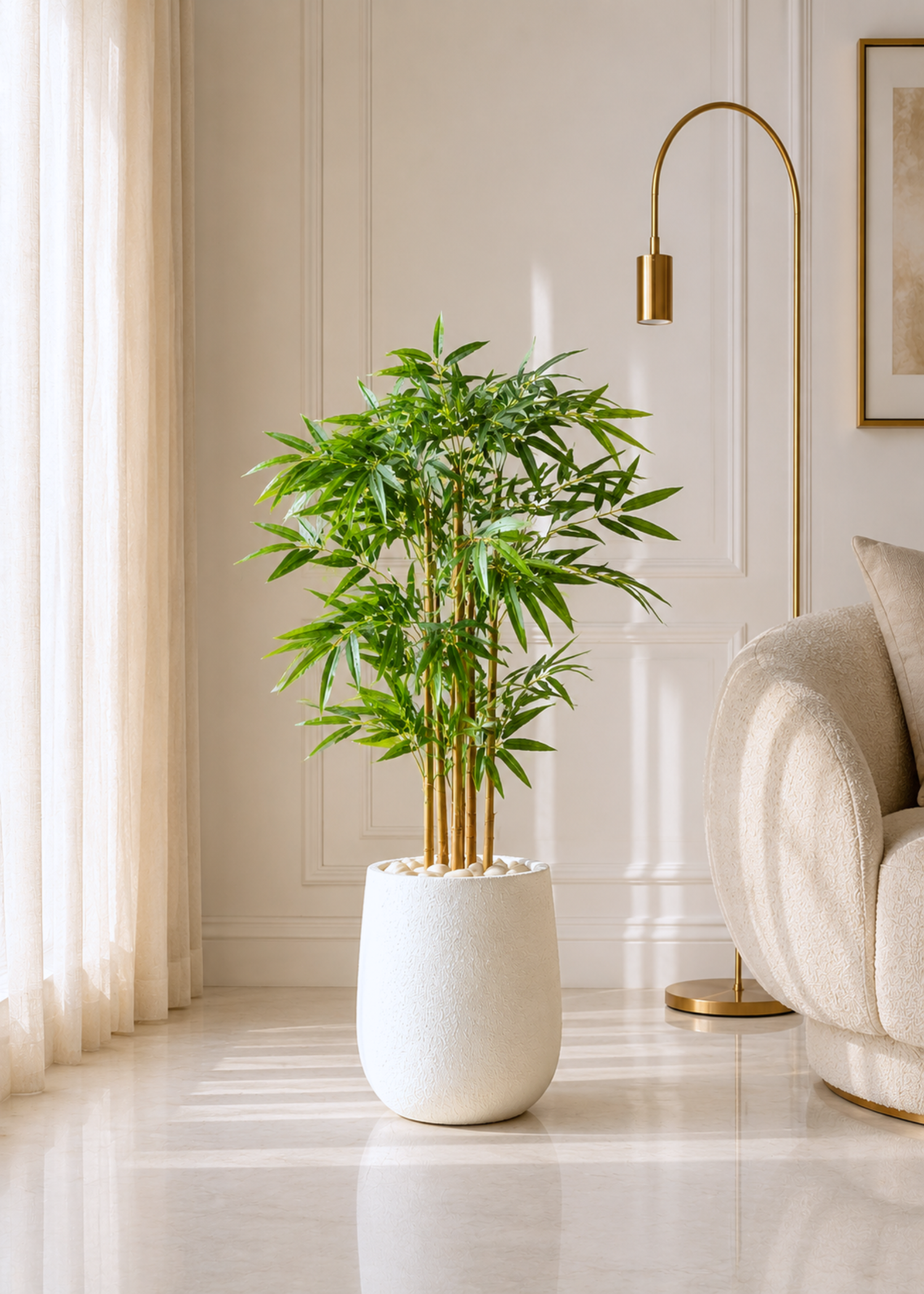 Noa Round Planters - White