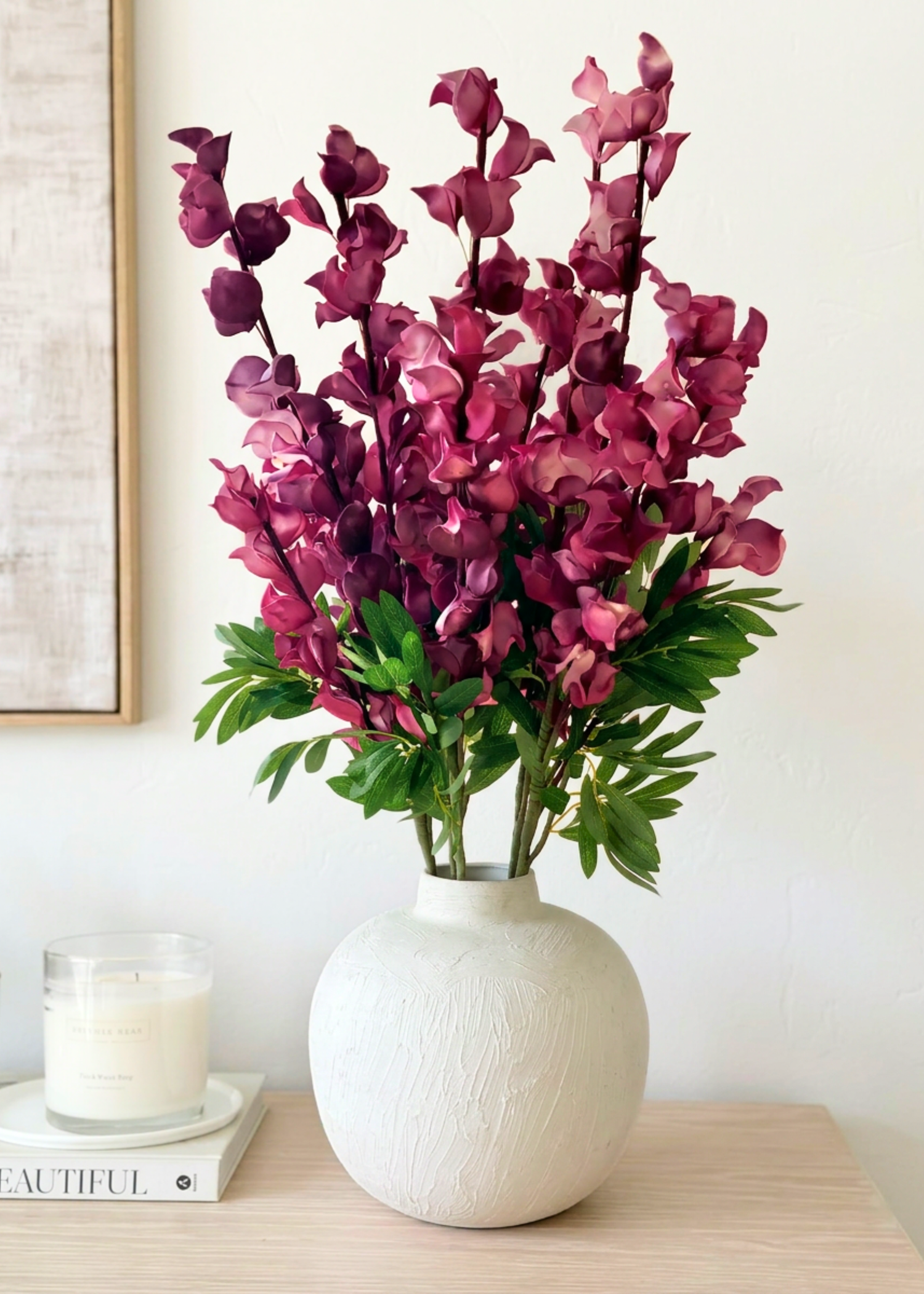 Artificial Dragon Flower Stem - Fuchsia Ombre (One Stem)
