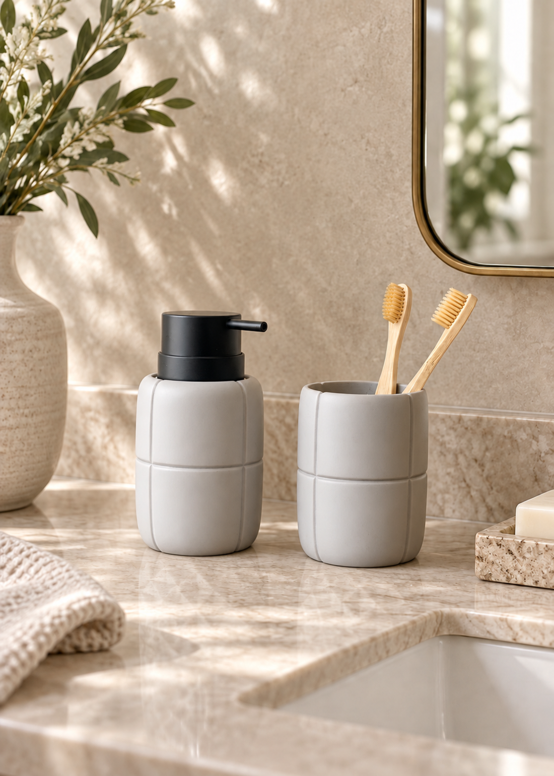 Cocoon Bathroom Set - Set of 2