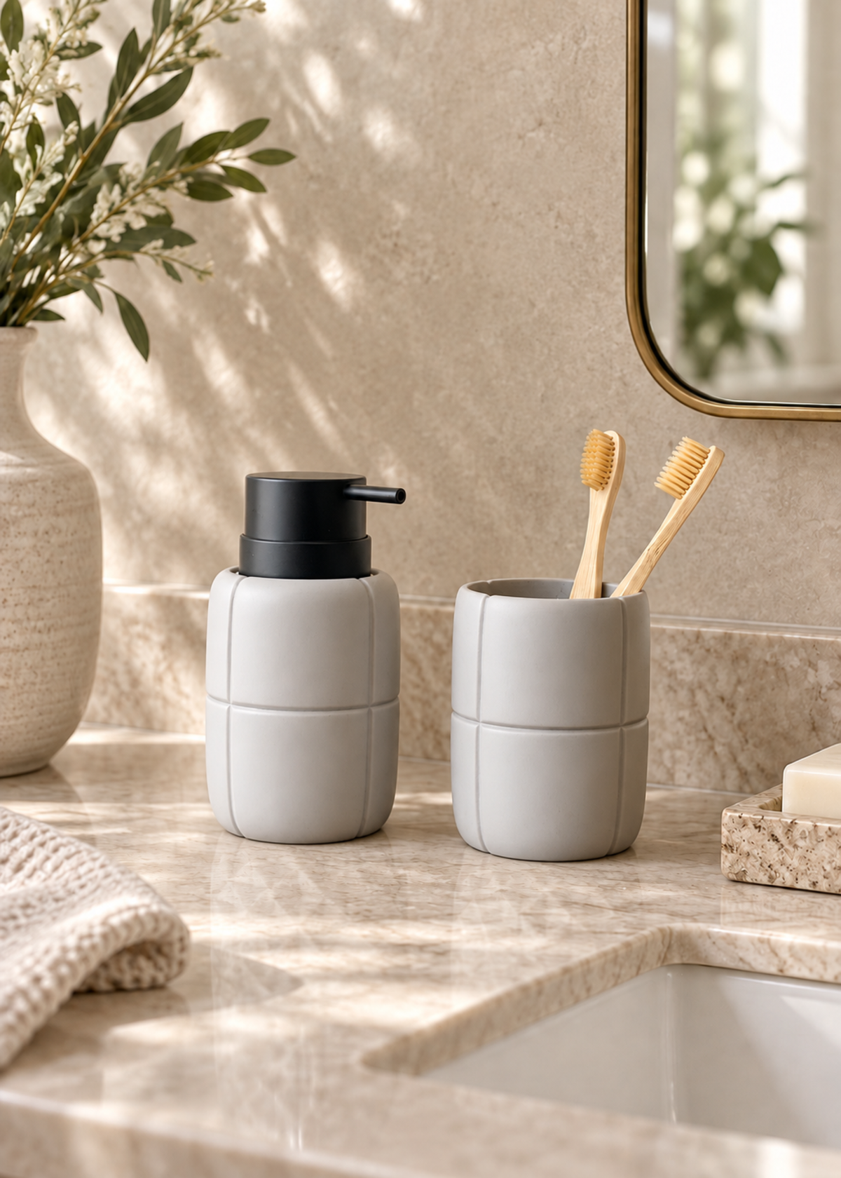 Cocoon Bathroom Set - Set of 2