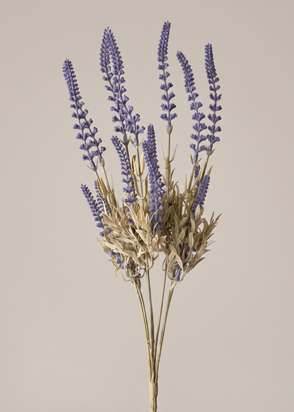 Artificial Country Lavender Bush  - Set of 3