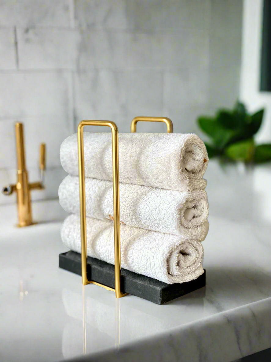 Imperial Napkin Holder - Black &amp; Gold