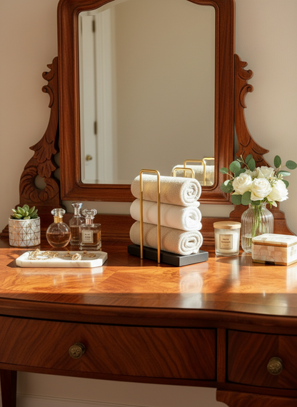 Imperial Napkin Holder - Black &amp; Gold