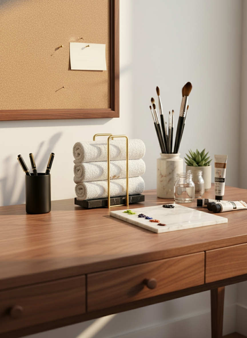 Imperial Napkin Holder - Black &amp; Gold