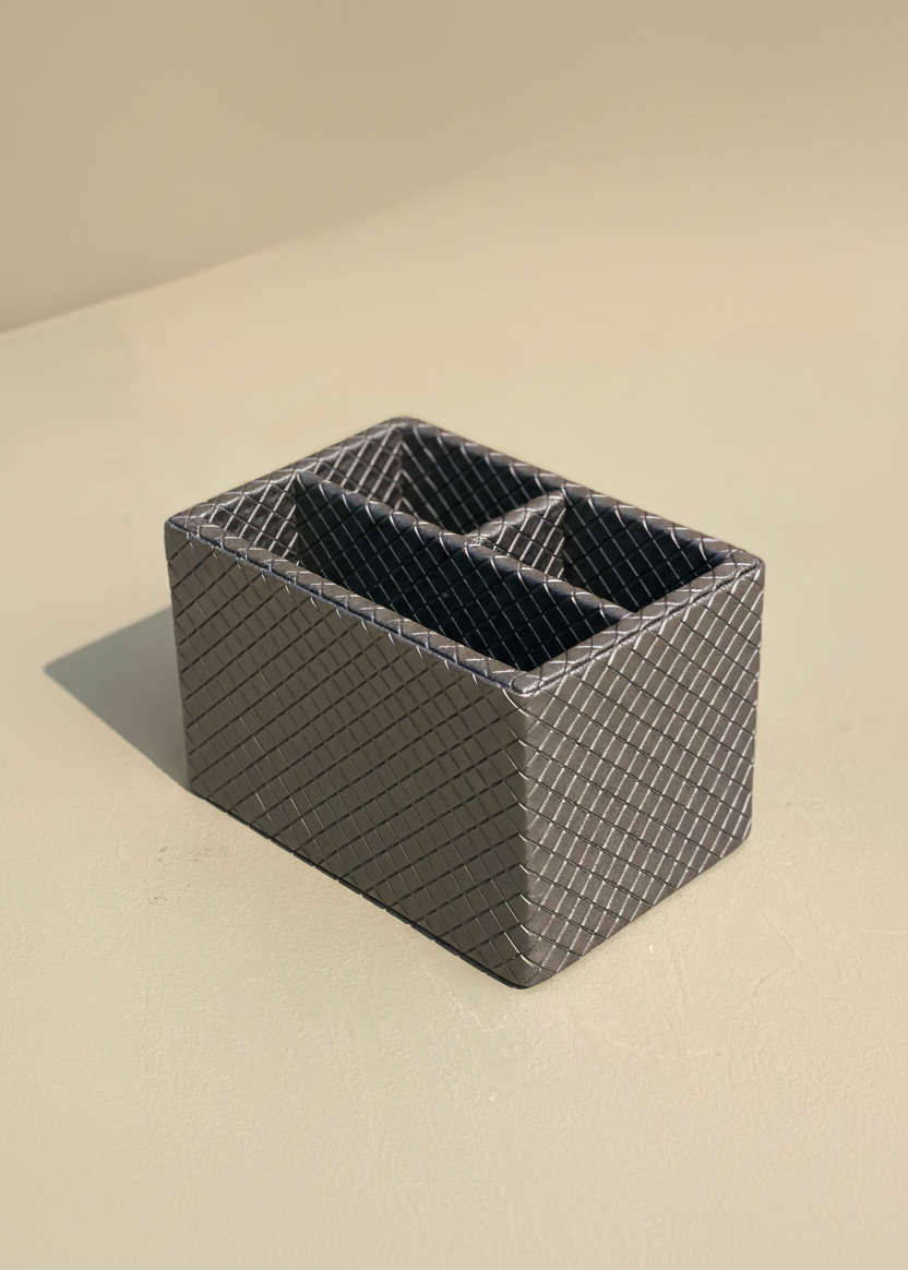 Braided Grey Cutlery Holder