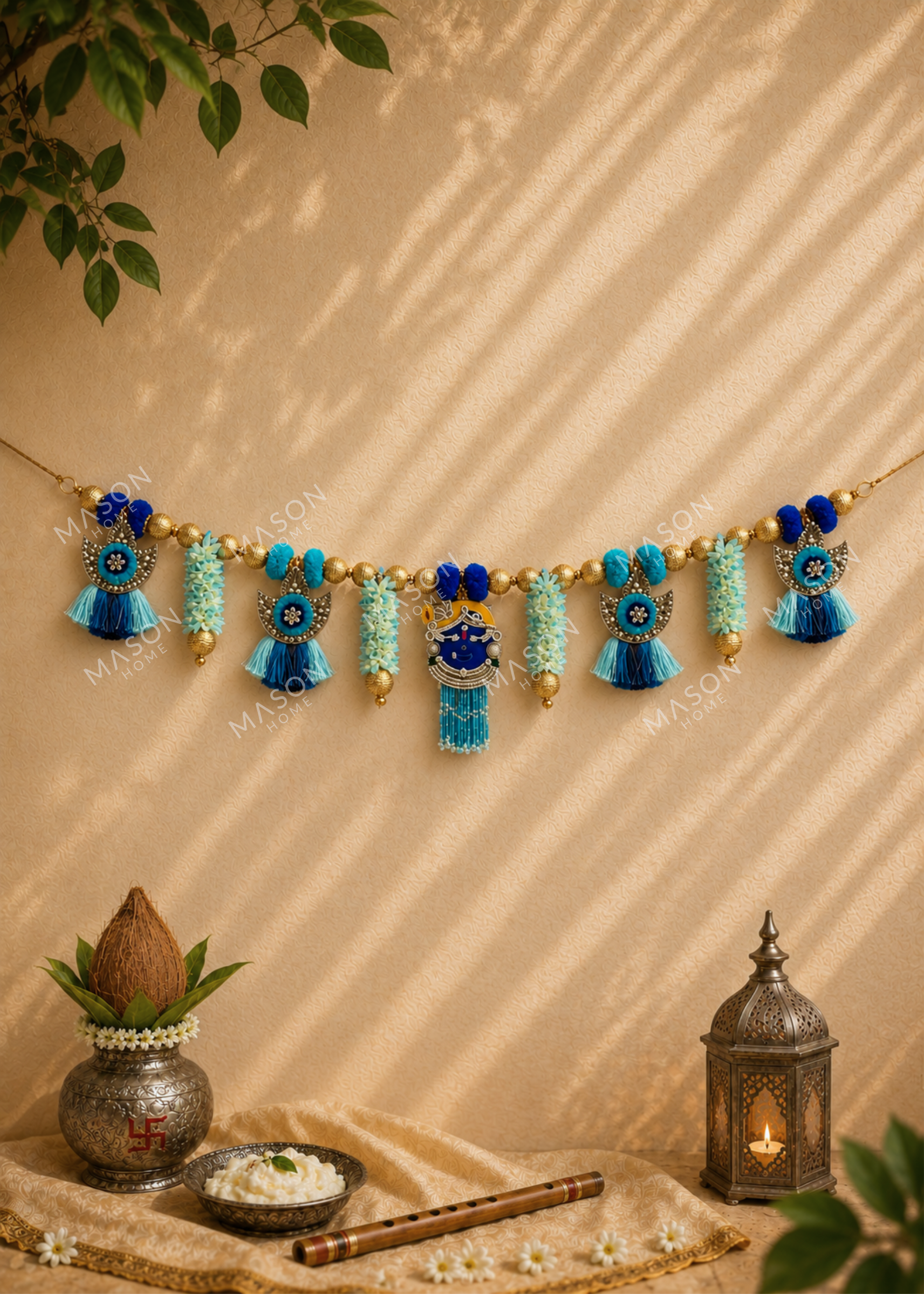 Festive Nathdwara Blue Toran