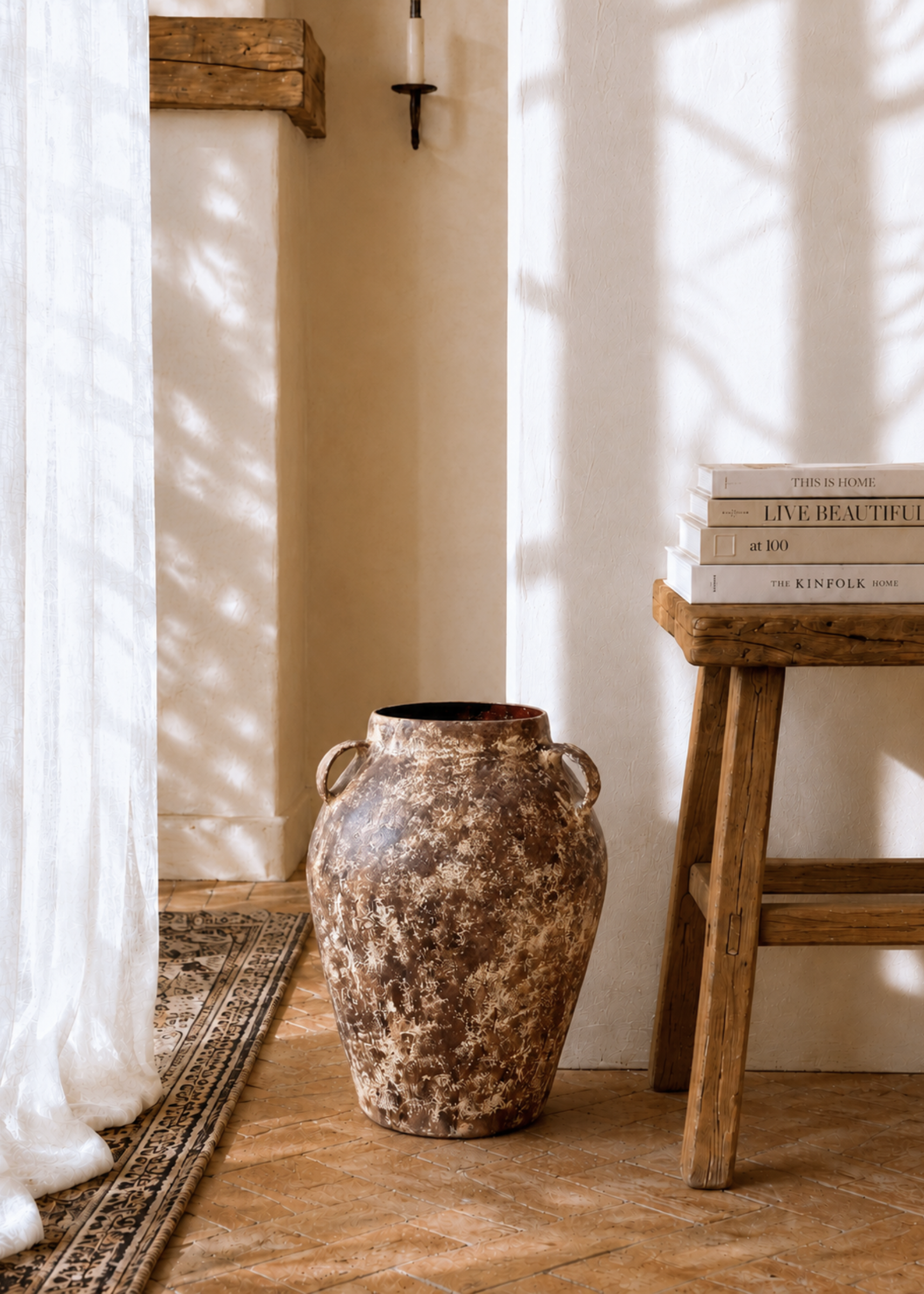 Fossil Lug Planters - Aged Brown