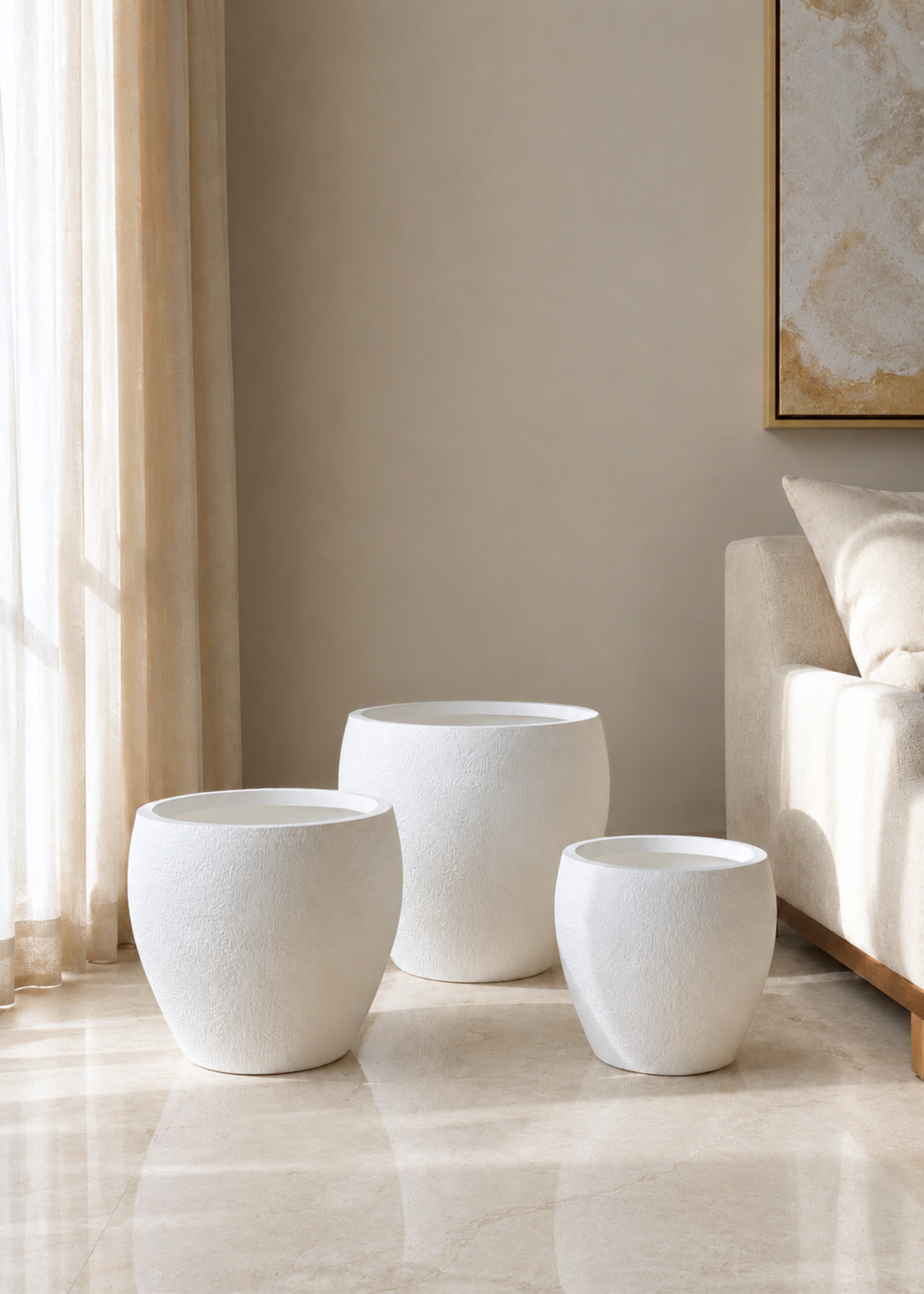 Valence Planters - Chalk White