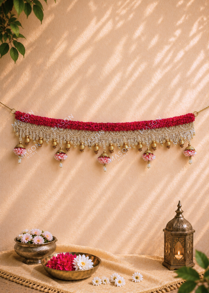 Festive Gulmohar Pearl Toran