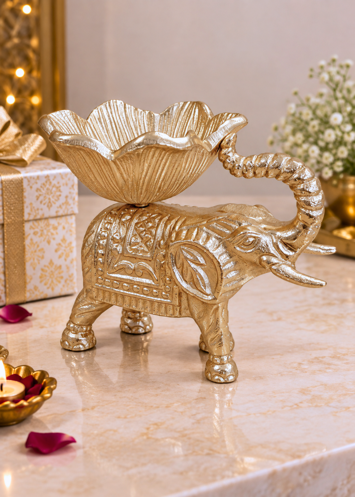 Elephant Royale Gold Bowl
