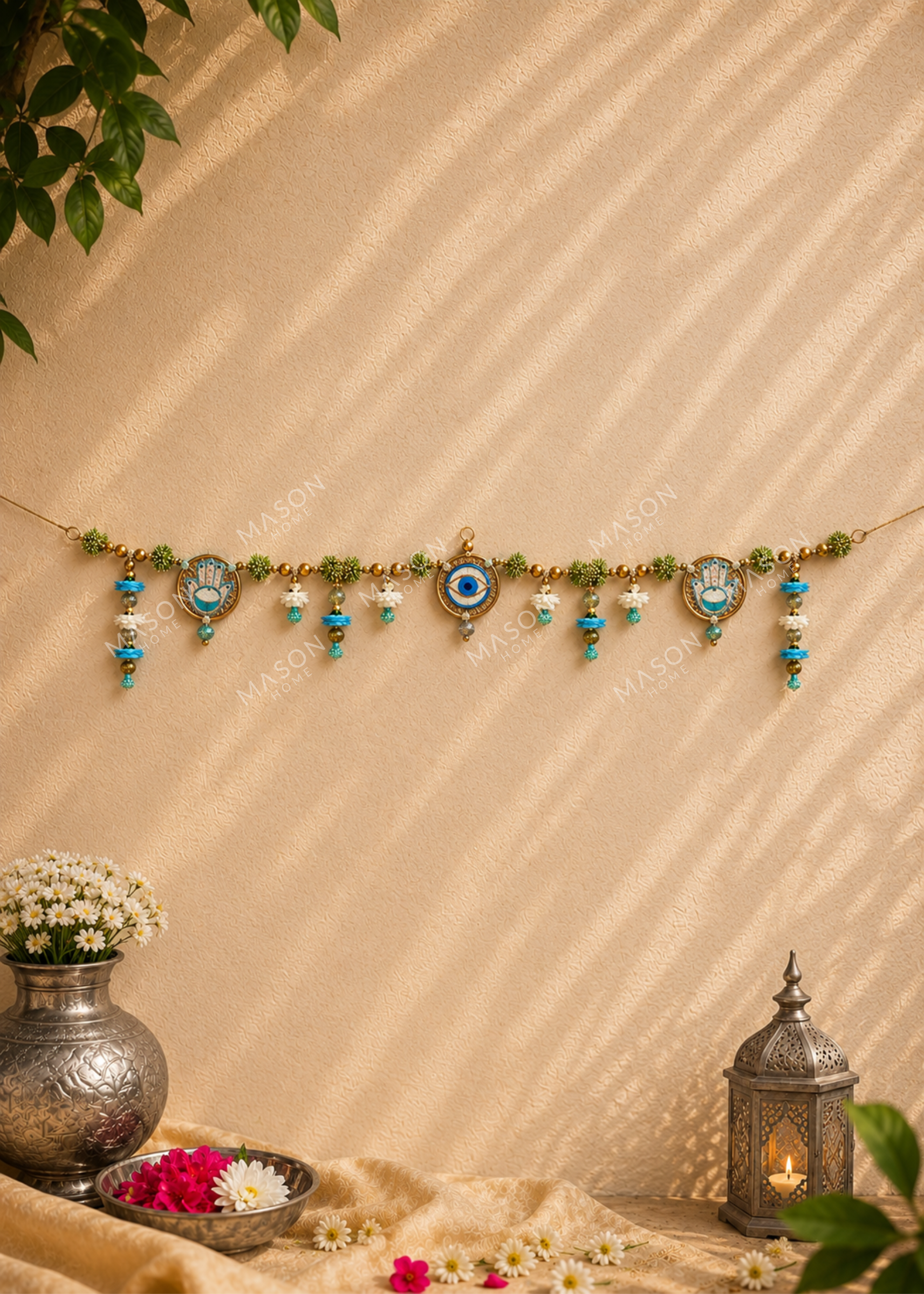 Festive Hamsa and Evil Eye Toran