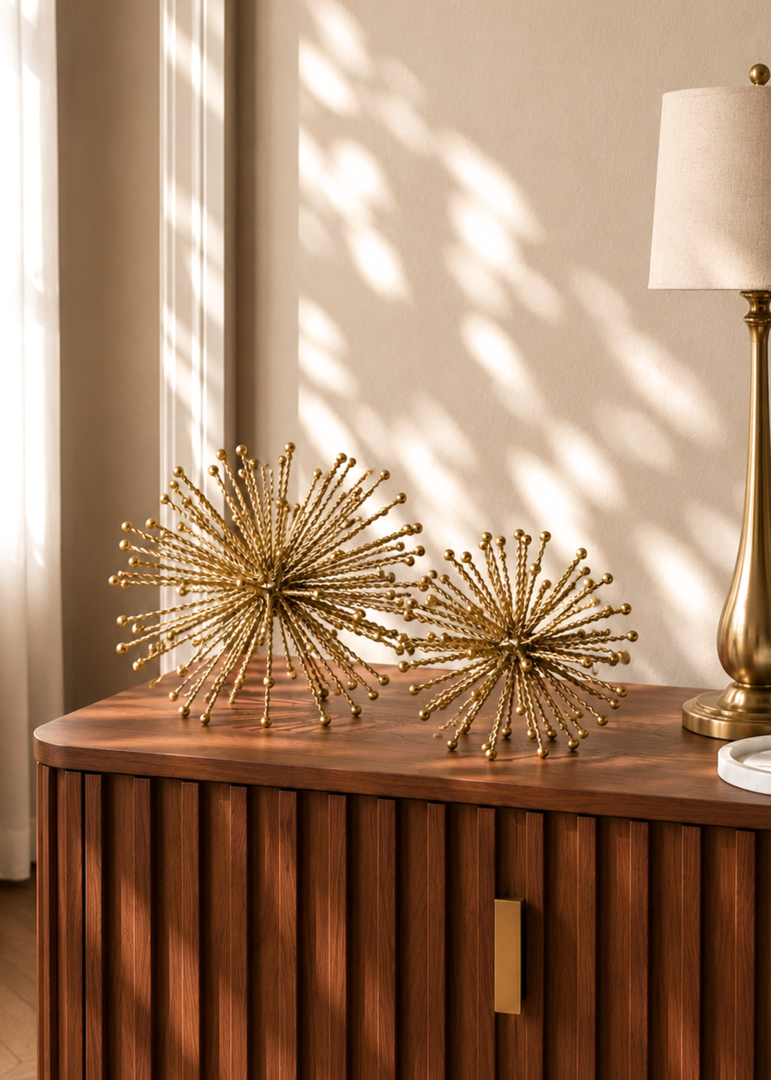 Braided Gold Balls - Set of 2