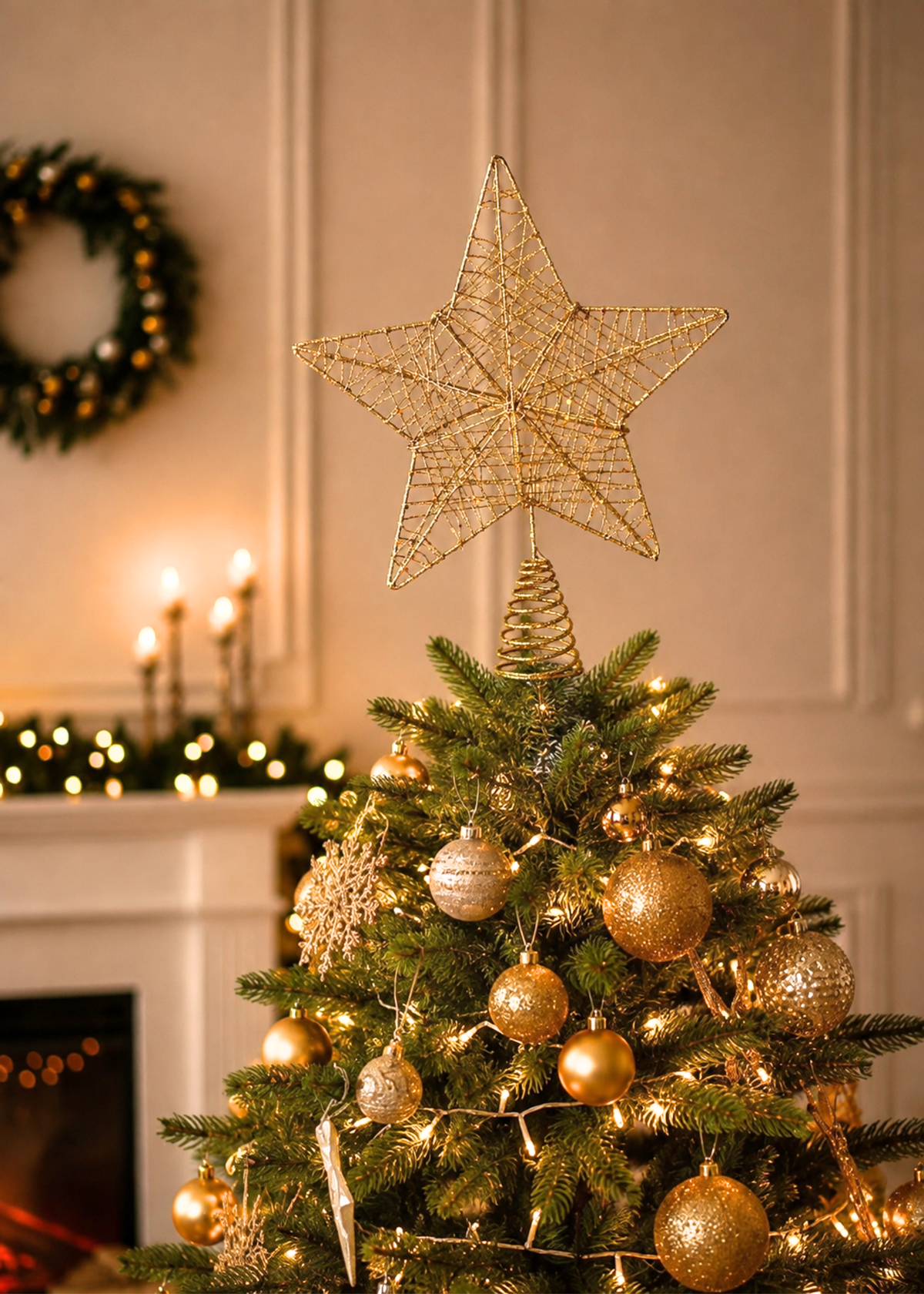 Shimmer Christmas Star Tree Topper