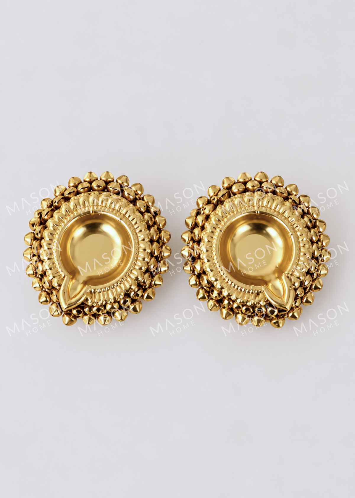 Festive Imperial Gold Diya - Set of 2
