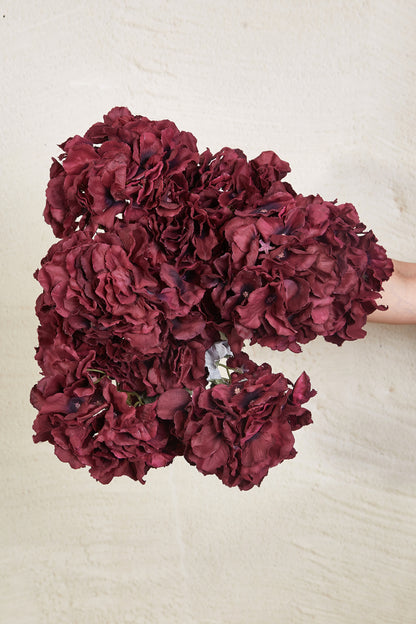 Artificial Purple Hydrangea Bunch - Set Of 2