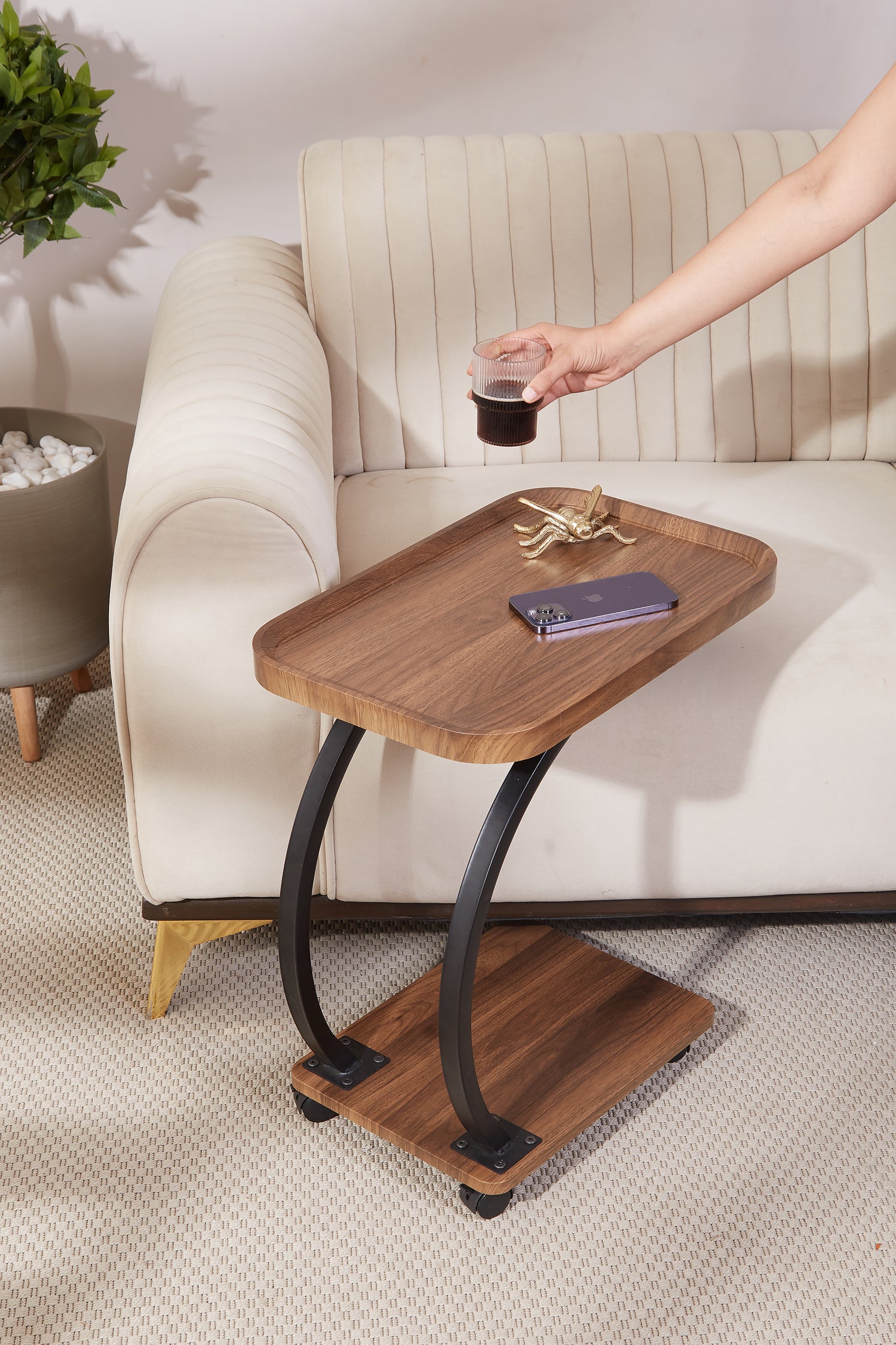 Seoul Wooden Rectangle Trolley