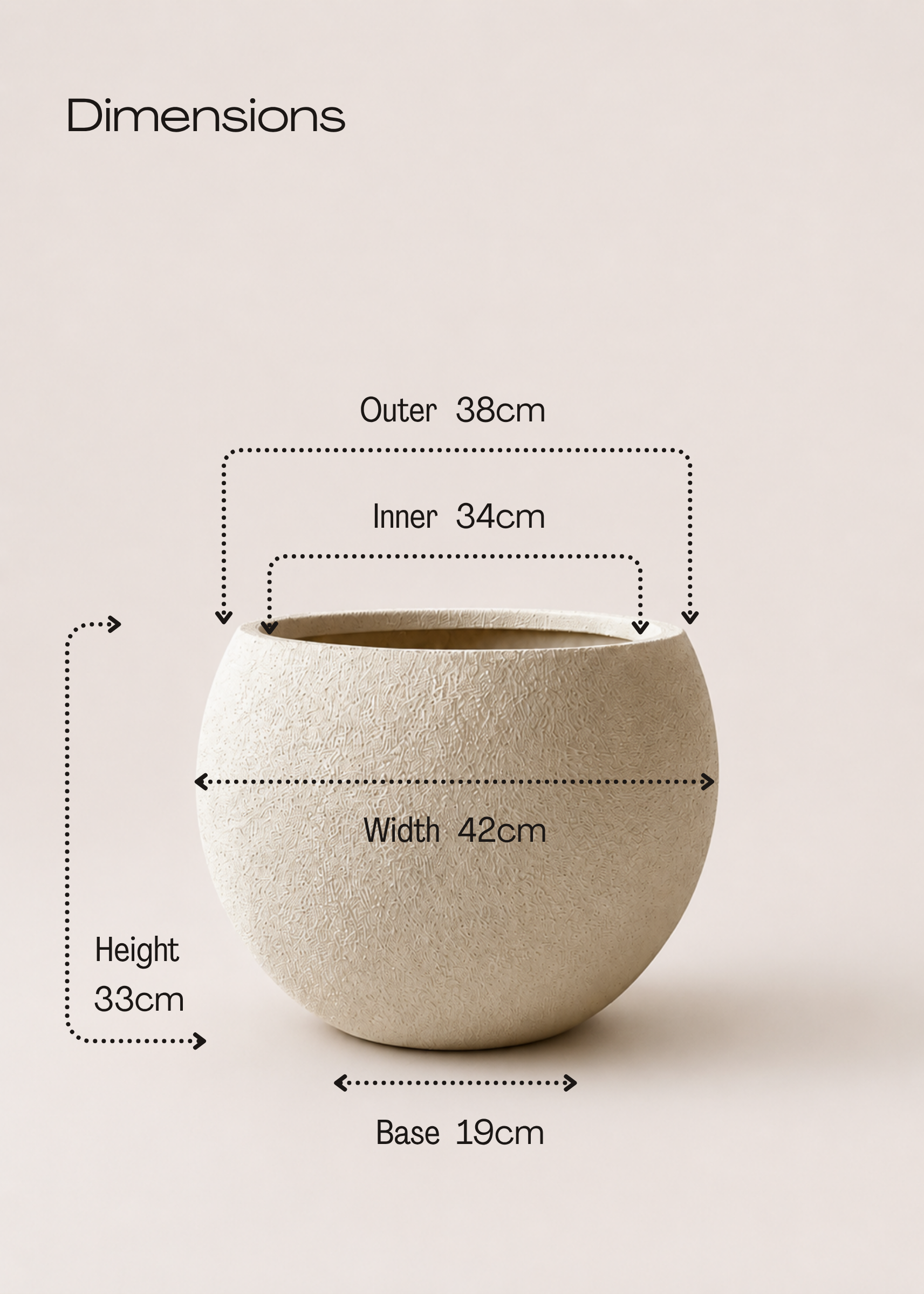 Lithos Planters - Beige