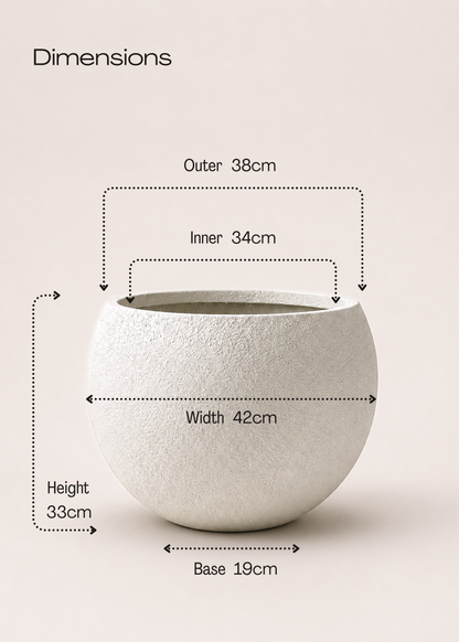 Lithos Planters - Chalk White