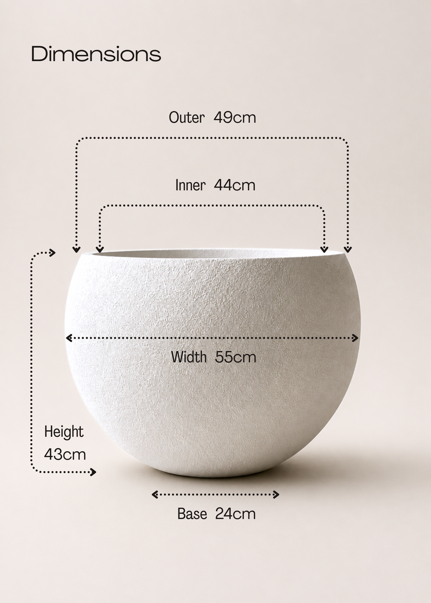 Lithos Planters - Chalk White