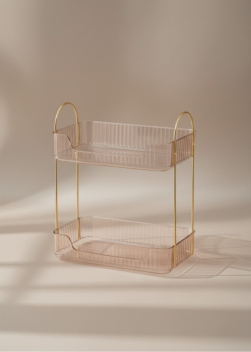 Two Tier Cosmetics Organiser - Amber