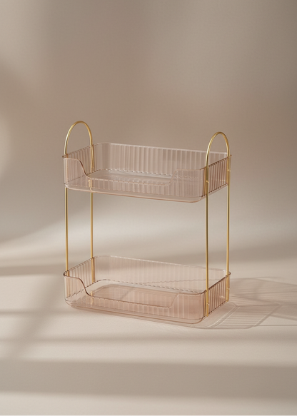 Two Tier Cosmetics Organiser - Amber