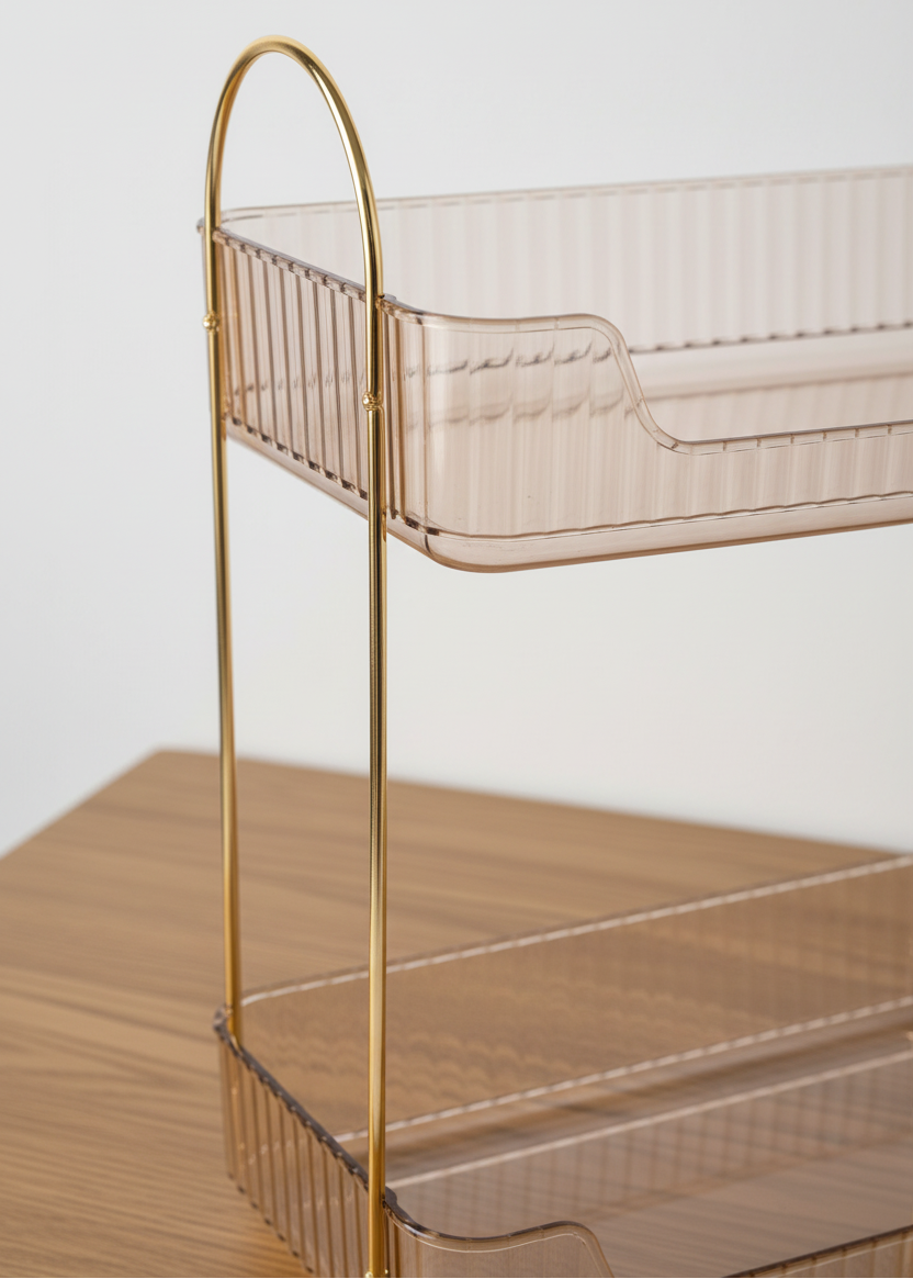 Two Tier Cosmetics Organiser - Amber