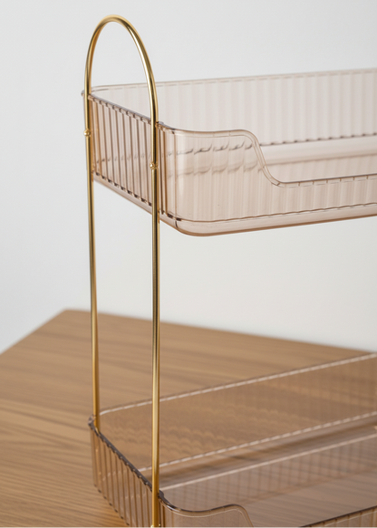 Two Tier Cosmetics Organiser - Amber