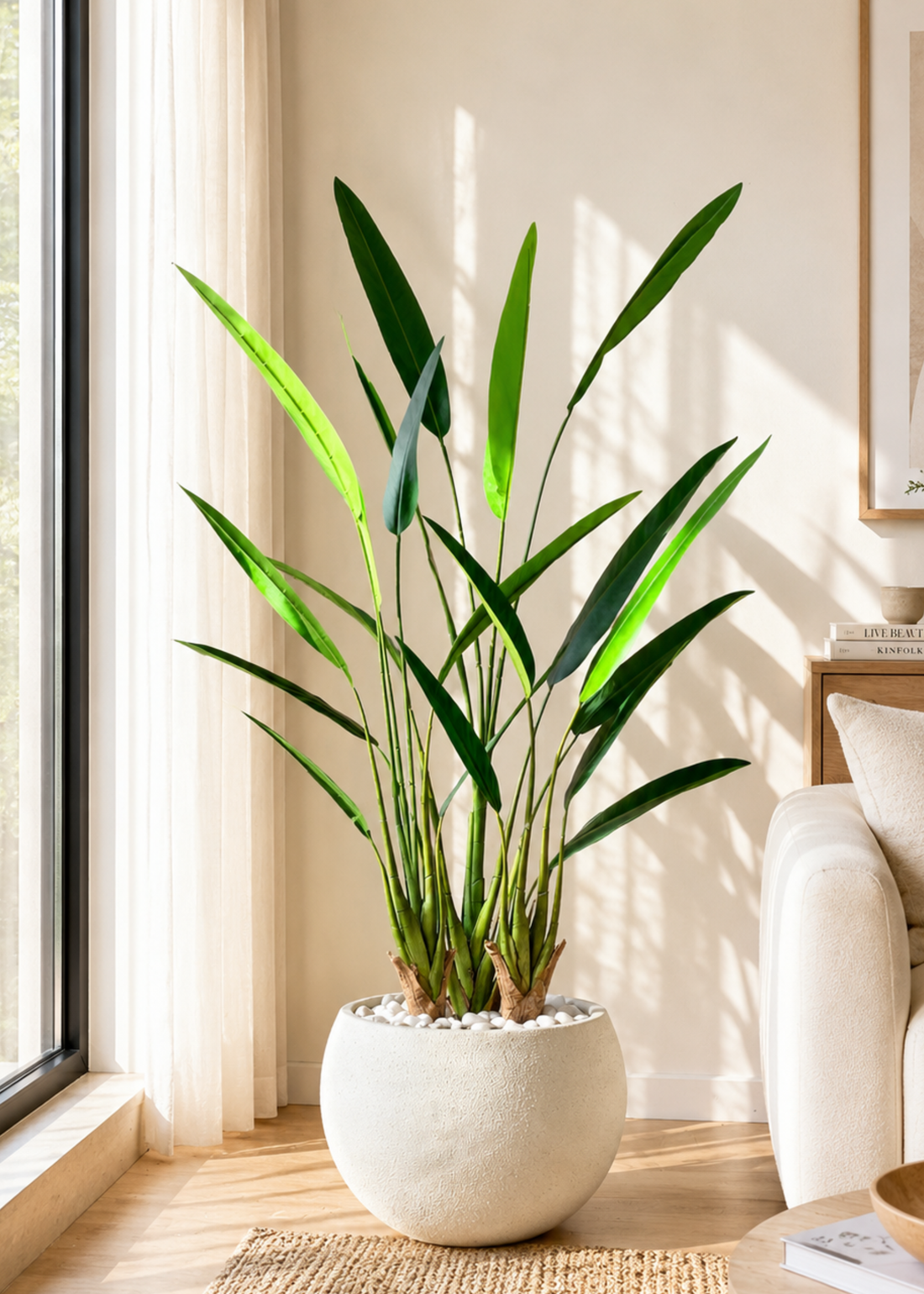 Artificial Slim Travellers Palm Plant - 5 Feet