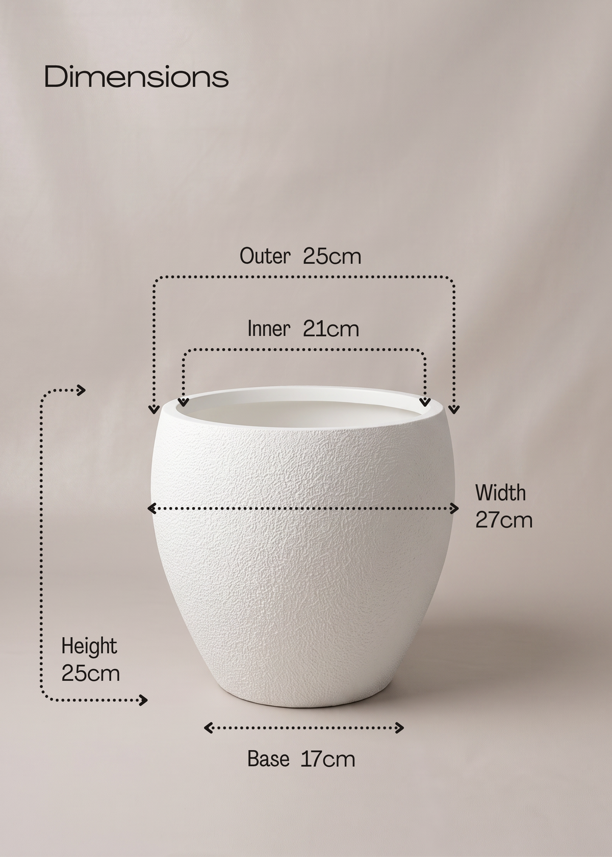Valence Planters - Chalk White