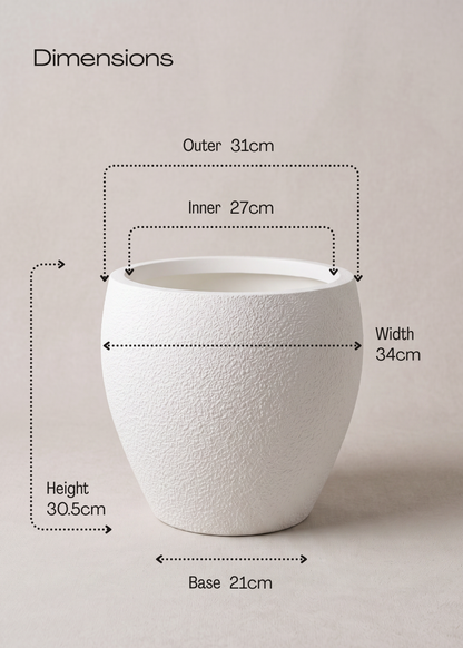 Valence Planters - Chalk White