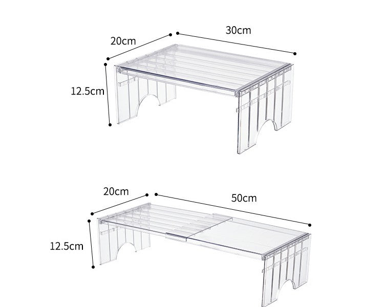 Expandable Clear Rise Shelf