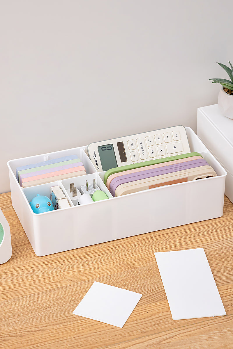 Large Storage Tray  With Divider (Set Of 2)