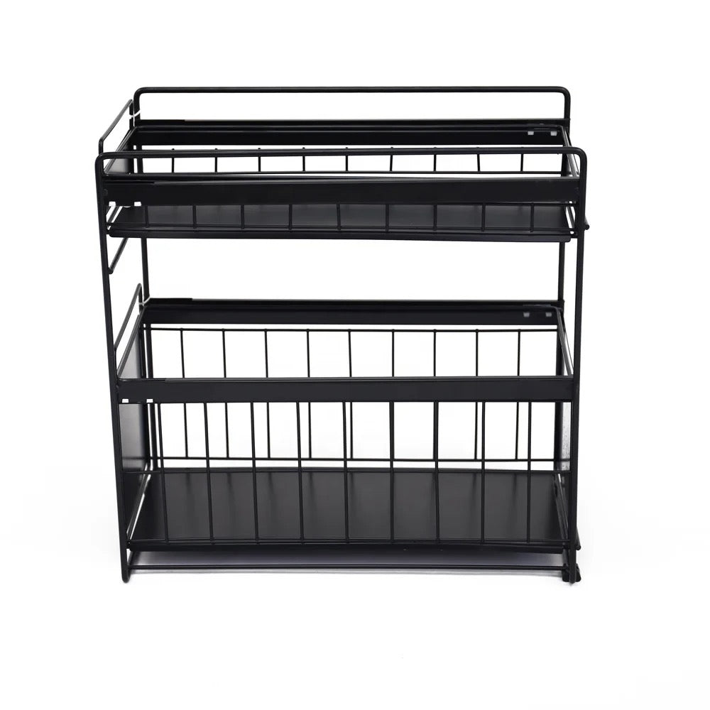 Pull Out storage Drawer - Black