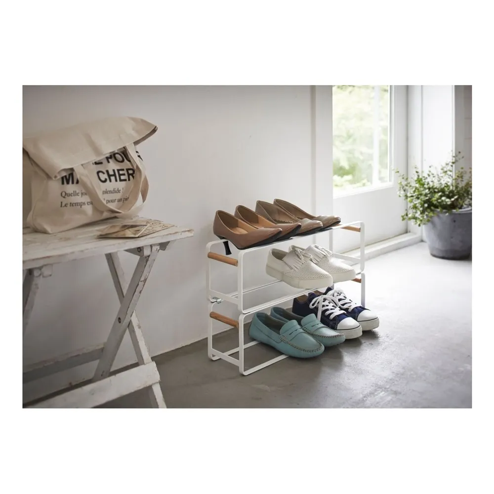 Stackable Shoe Rack - White