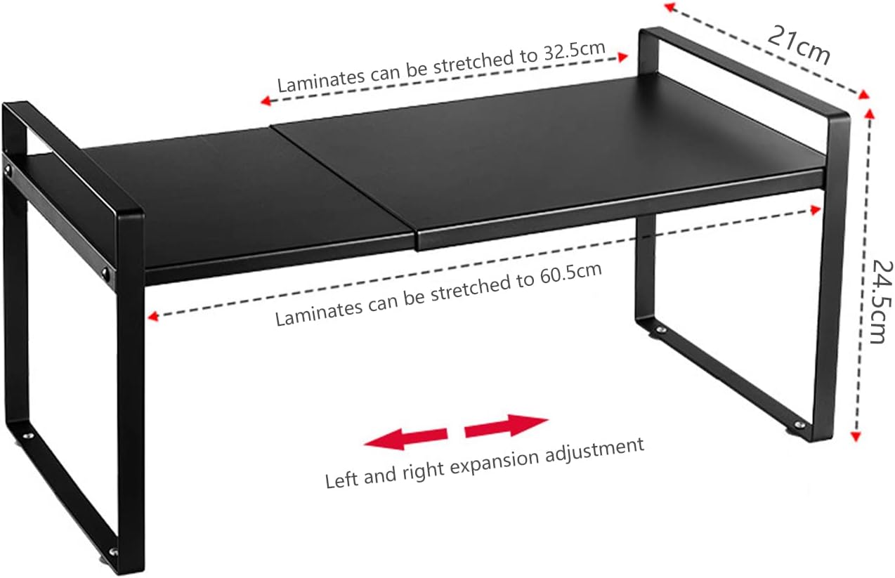 Expandable Countertop Riser Table - Black