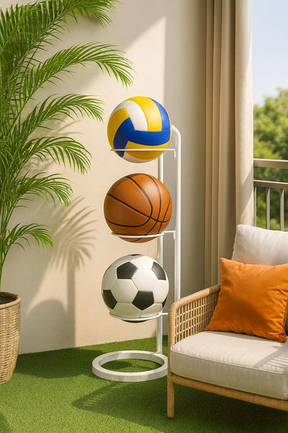 Sports Ball Stand - White