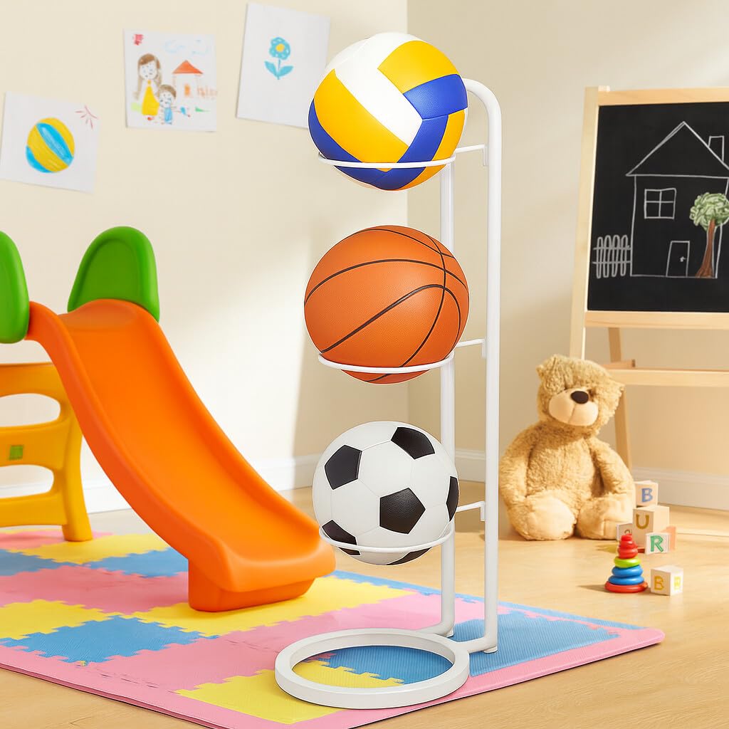 Sports Ball Stand - White