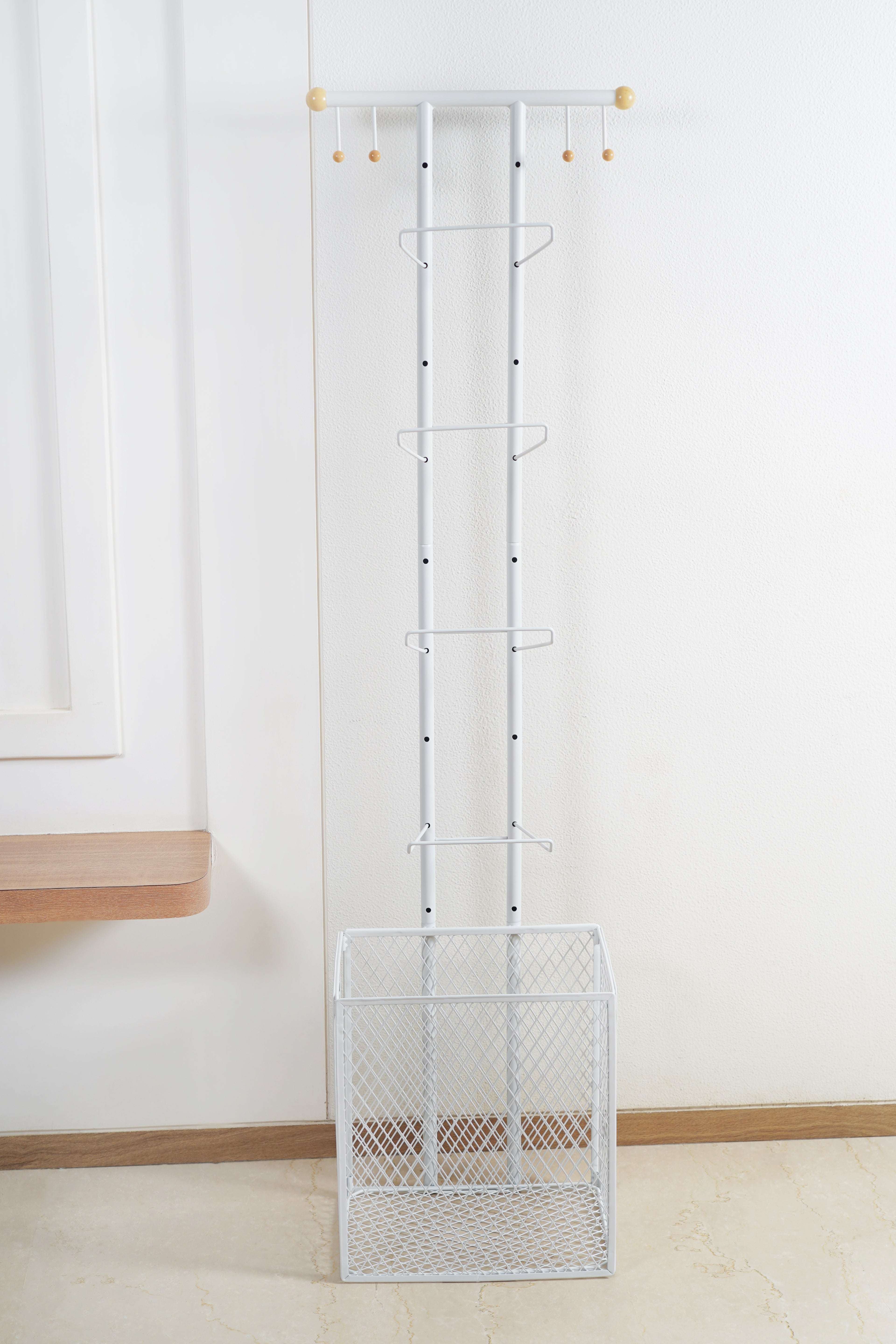 Multifunction Ball Storage Rack - White