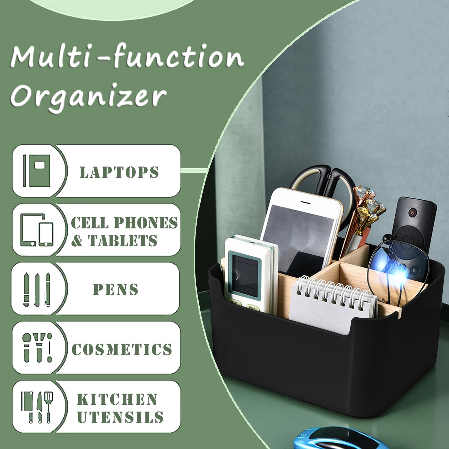 Multi-purpose Desk Organizer - Black