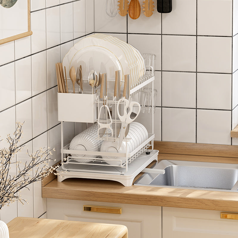 Dish Rack Two Layer White - Main Image