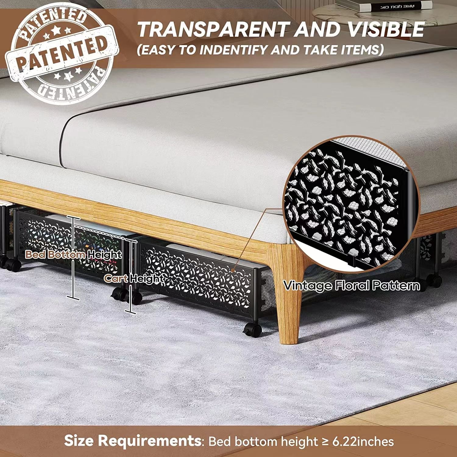 GlideMesh Underbed Organizer