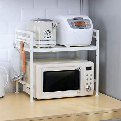 Expandable Microwave Stand - White