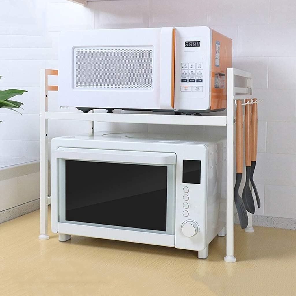 Expandable Microwave Stand - White