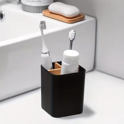Toothbrush &amp; Toothpaste Storage Caddy - Black