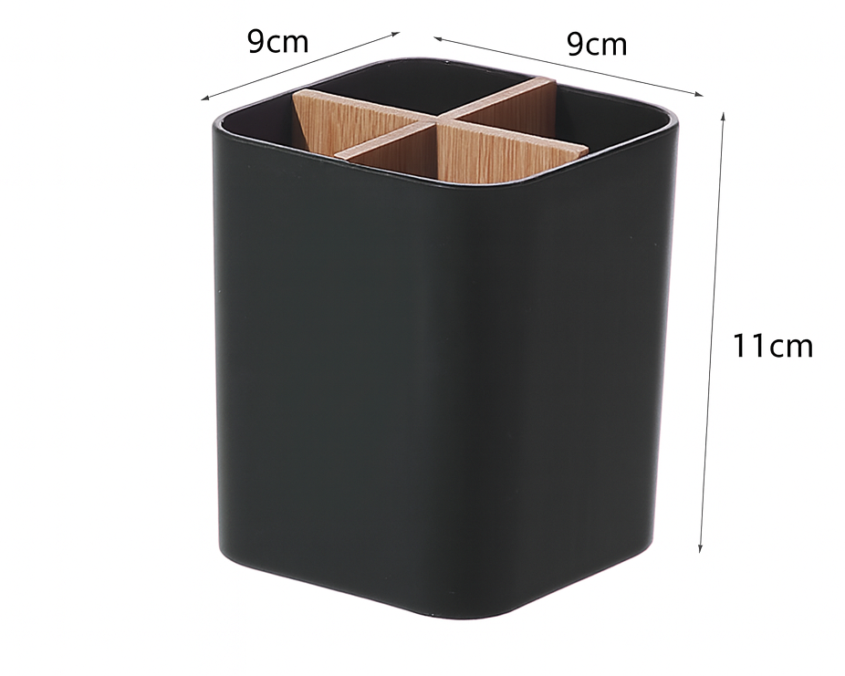 Toothbrush &amp; Toothpaste Storage Caddy - Black