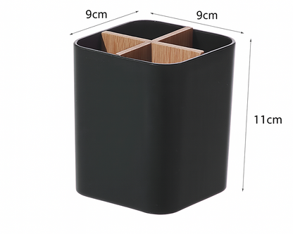 Toothbrush &amp; Toothpaste Storage Caddy - Black