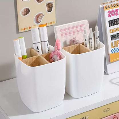 Toothbrush &amp; Toothpaste Storage Caddy - White